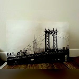 New York bridge portrait